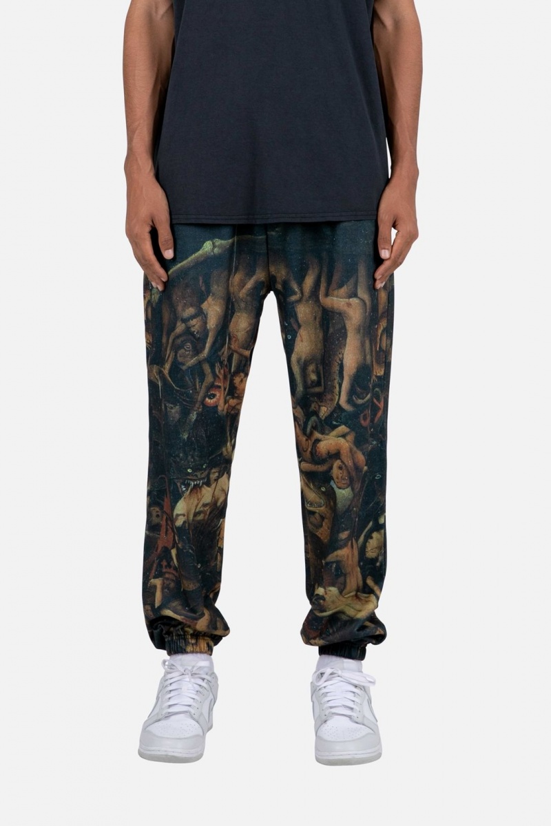 Mnml Renaissance Sweatpants Sweatpants Black/Brown | BT81-G2KY