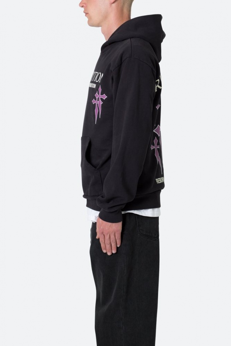 Mnml Retribution Hoodie Hoodies Washed Black | WJ04-Y7TN