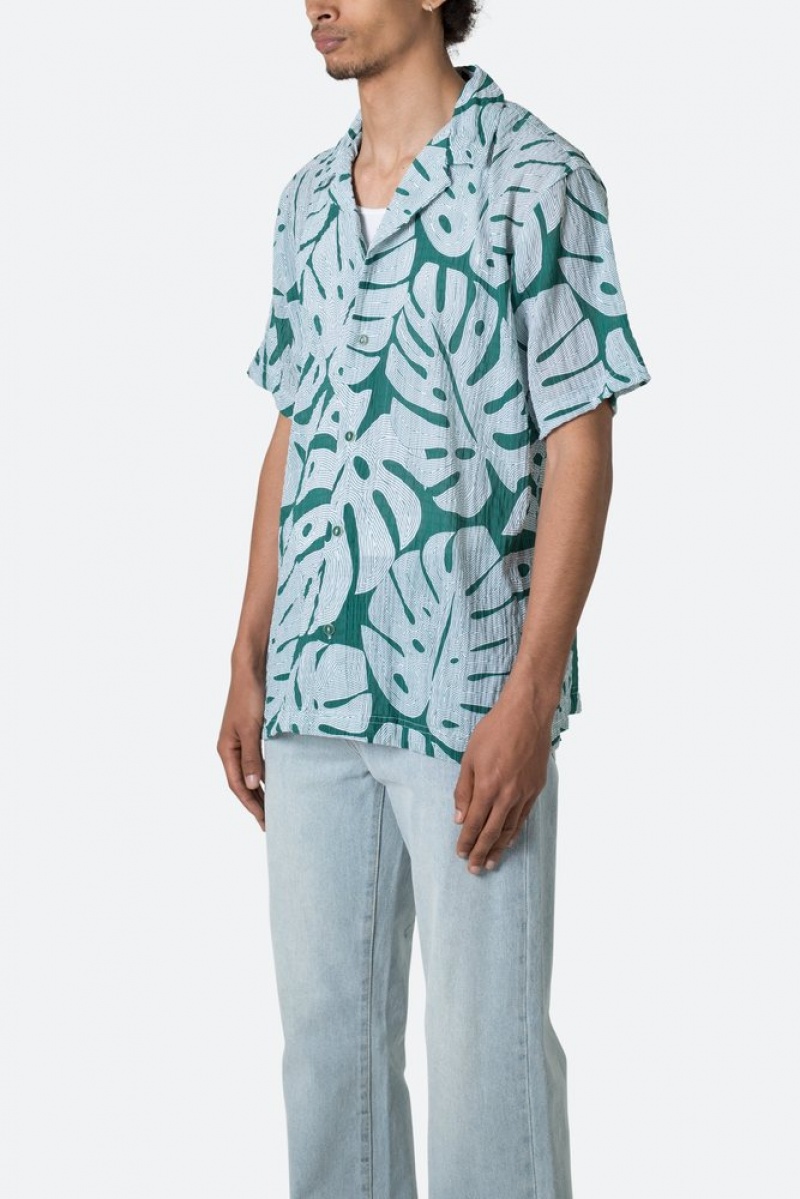 Mnml S/S Button Up Shirt Shirts Jungle Print | BD83-C6AW