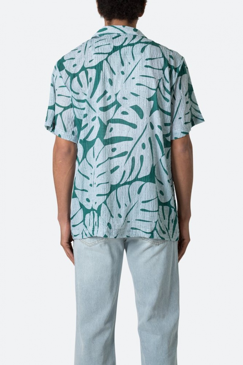 Mnml S/S Button Up Shirt Shirts Jungle Print | BD83-C6AW