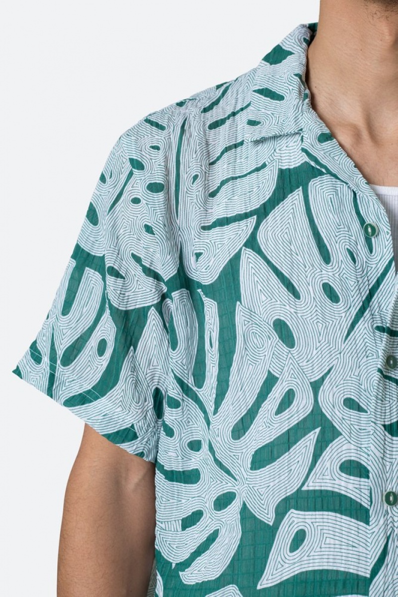 Mnml S/S Button Up Shirt Shirts Jungle Print | BD83-C6AW