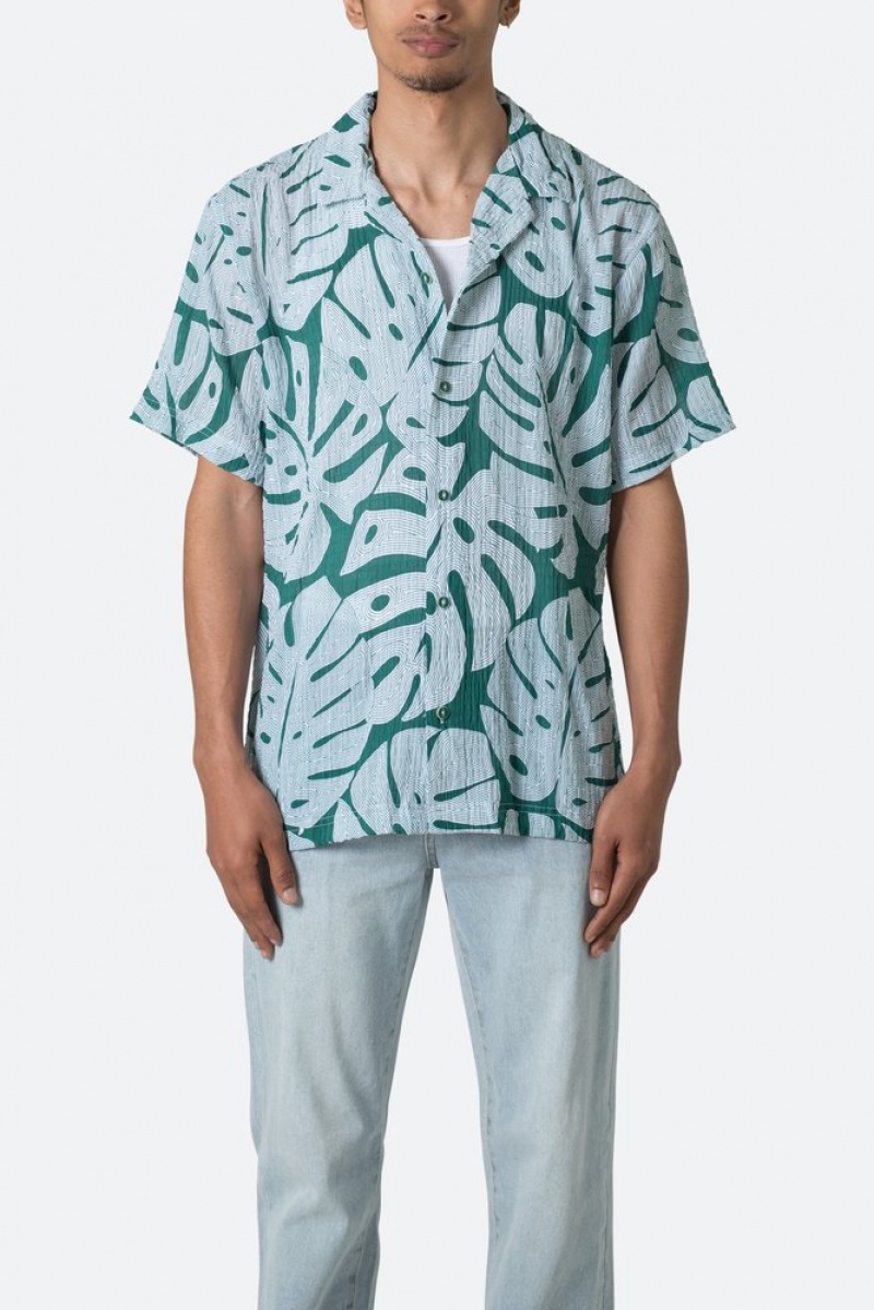 Mnml S/S Button Up Shirt Shirts Jungle Print | BD83-C6AW