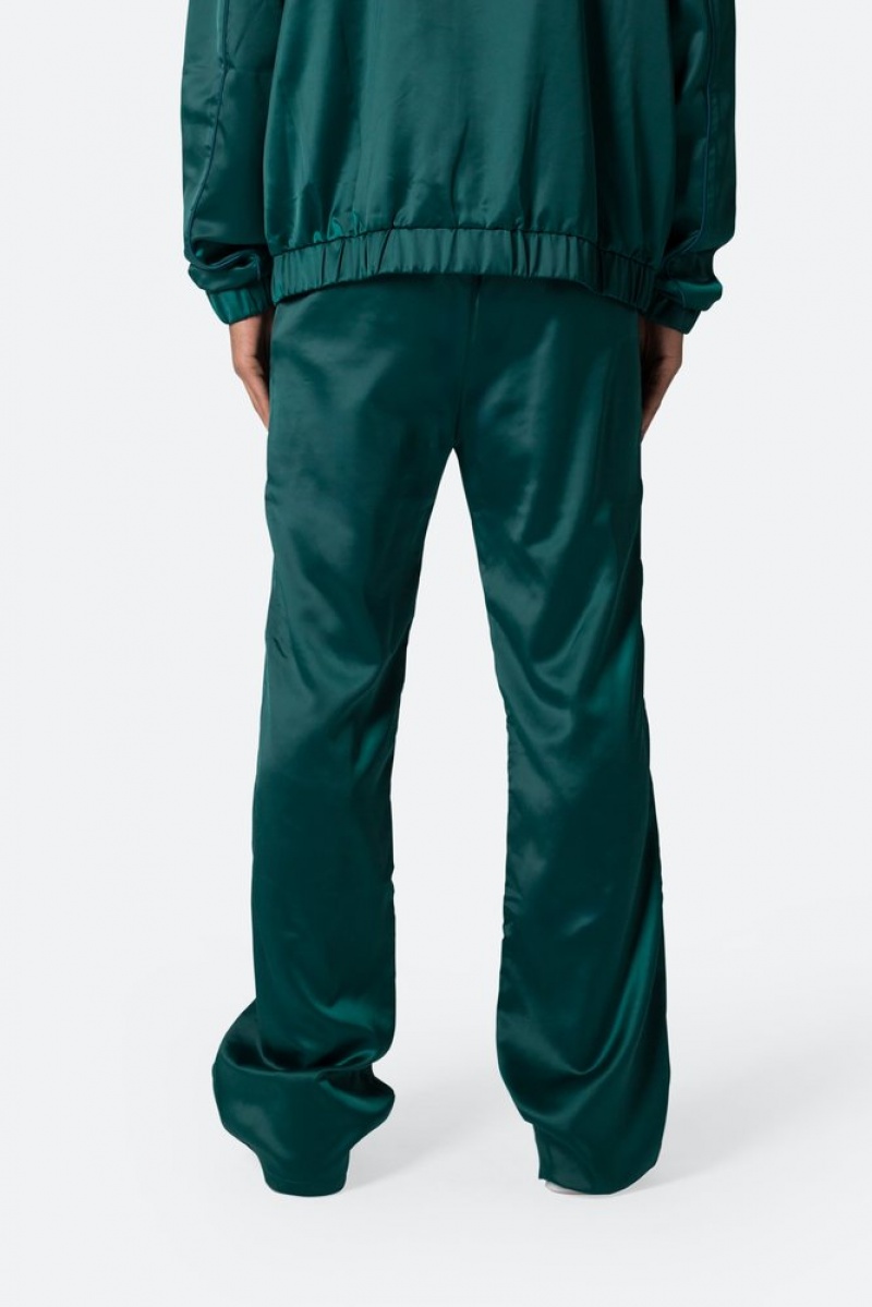 Mnml Satin Stacked Pants Pants & Chinos Green | HY50-K5WD