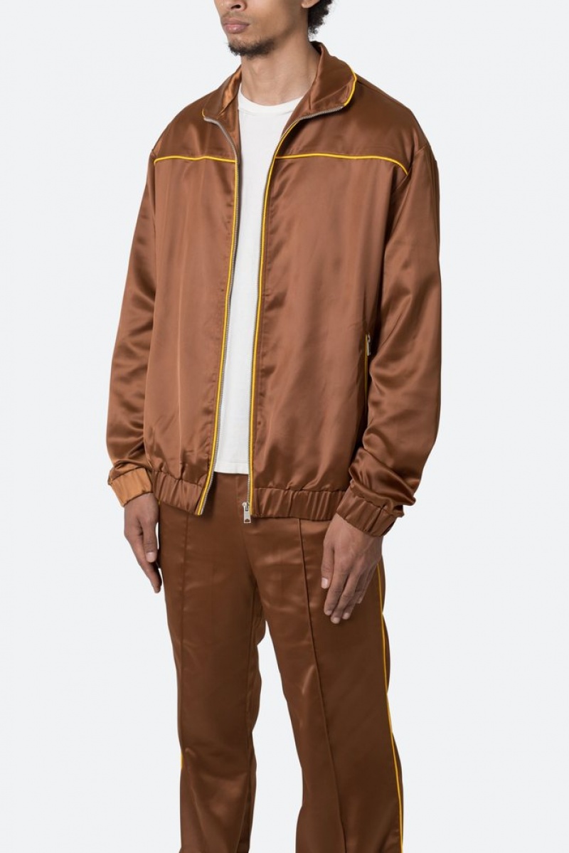 Mnml Satin Track Jacket Jackets BROWN | VN50-Q5VM