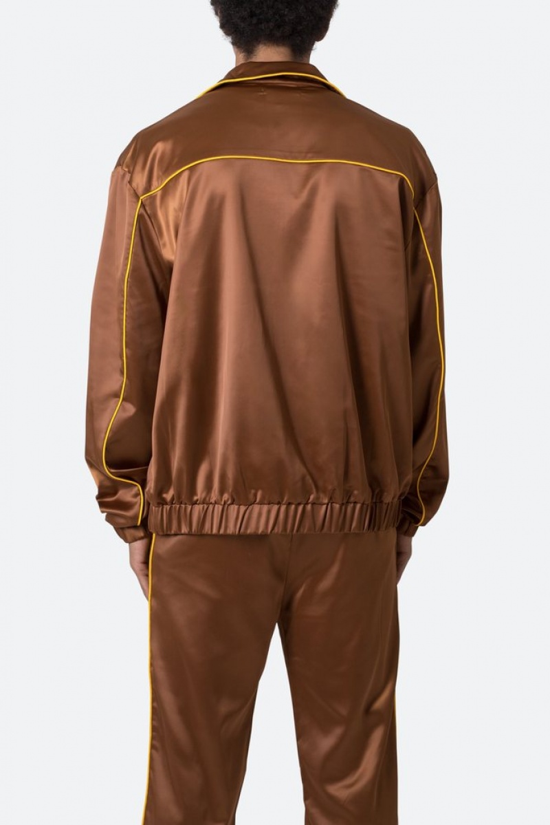 Mnml Satin Track Jacket Jackets BROWN | VN50-Q5VM