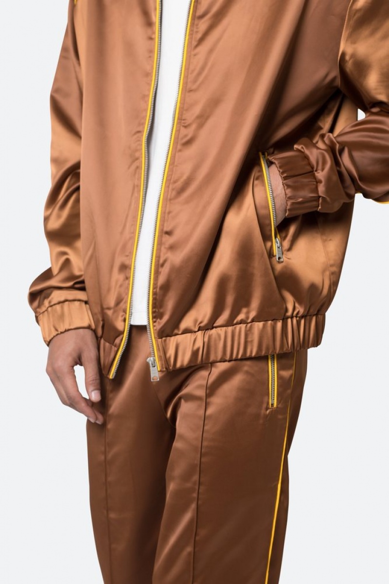 Mnml Satin Track Jacket Jackets BROWN | VN50-Q5VM