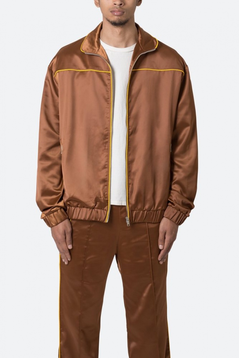 Mnml Satin Track Jacket Jackets BROWN | VN50-Q5VM