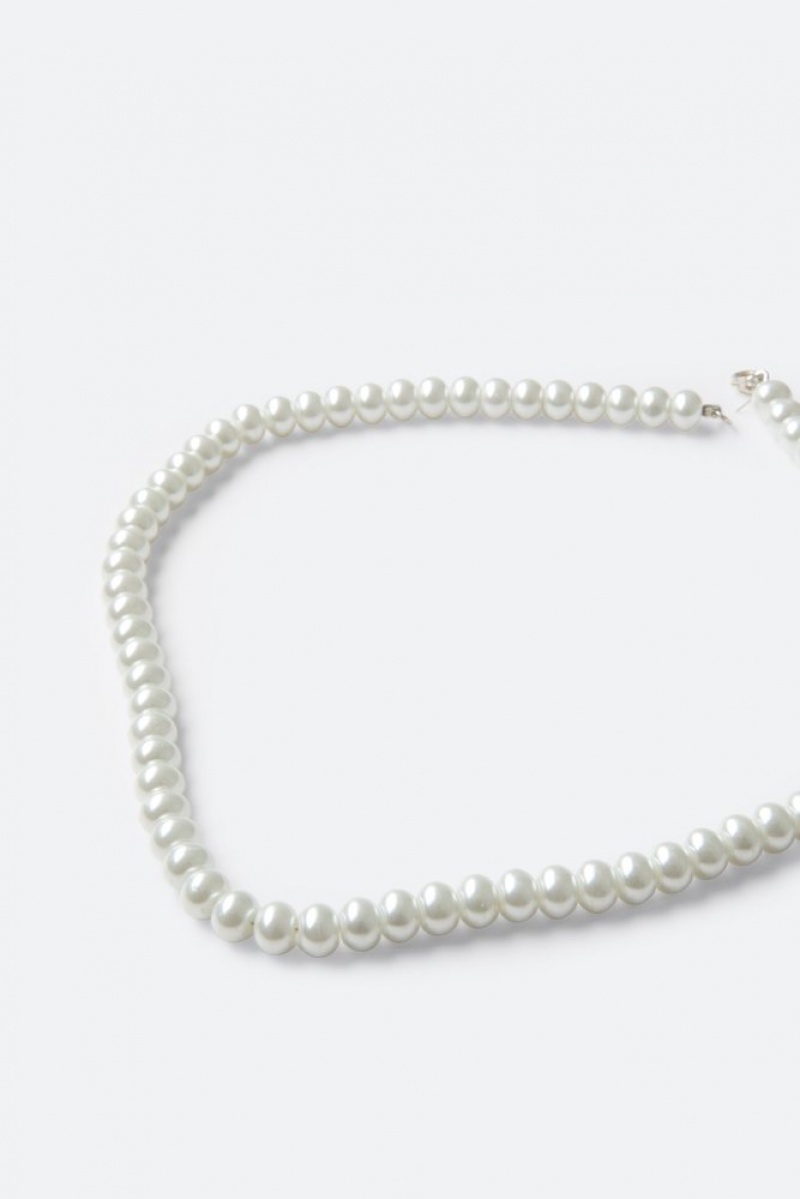 Mnml Solid Pearl Necklace Jewelry Off White | LK46-A2SD