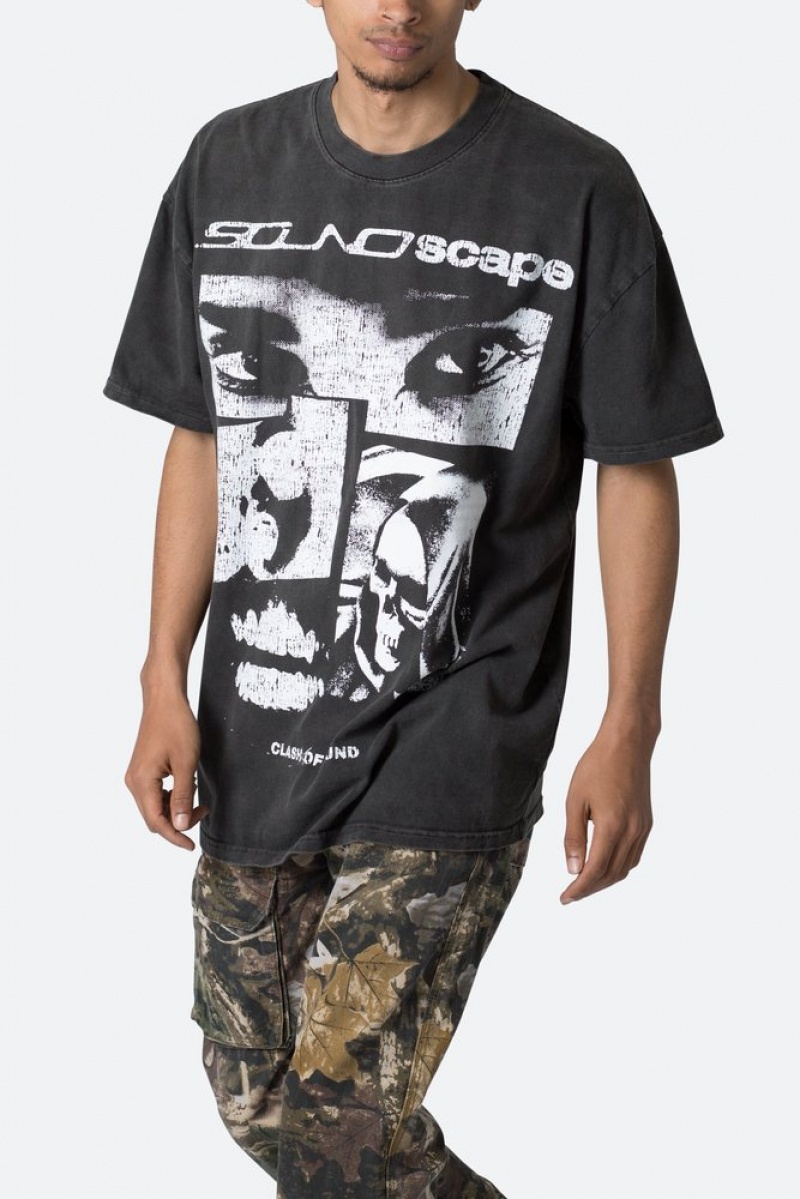 Mnml Soundscape Tee Tees Washed Black | IV18-E3YL