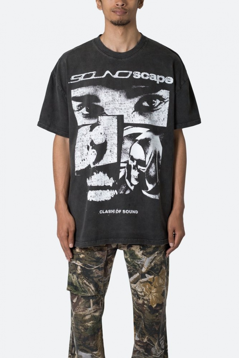 Mnml Soundscape Tee Tees Washed Black | IV18-E3YL