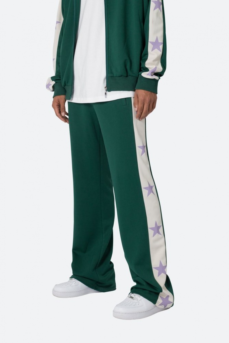 Mnml Star Stacked Track Pants Track Pants Green | VS43-C7NH