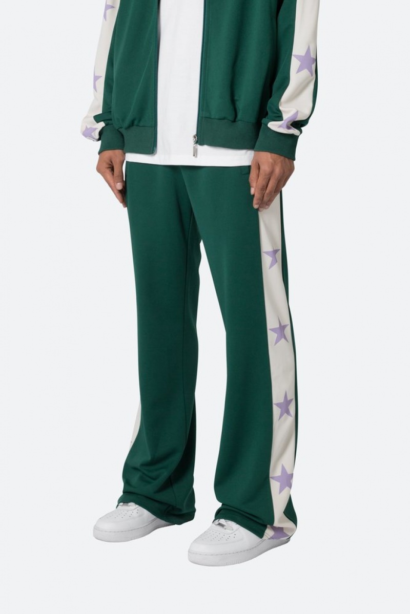 Mnml Star Stacked Track Pants Track Pants Green | VS43-C7NH