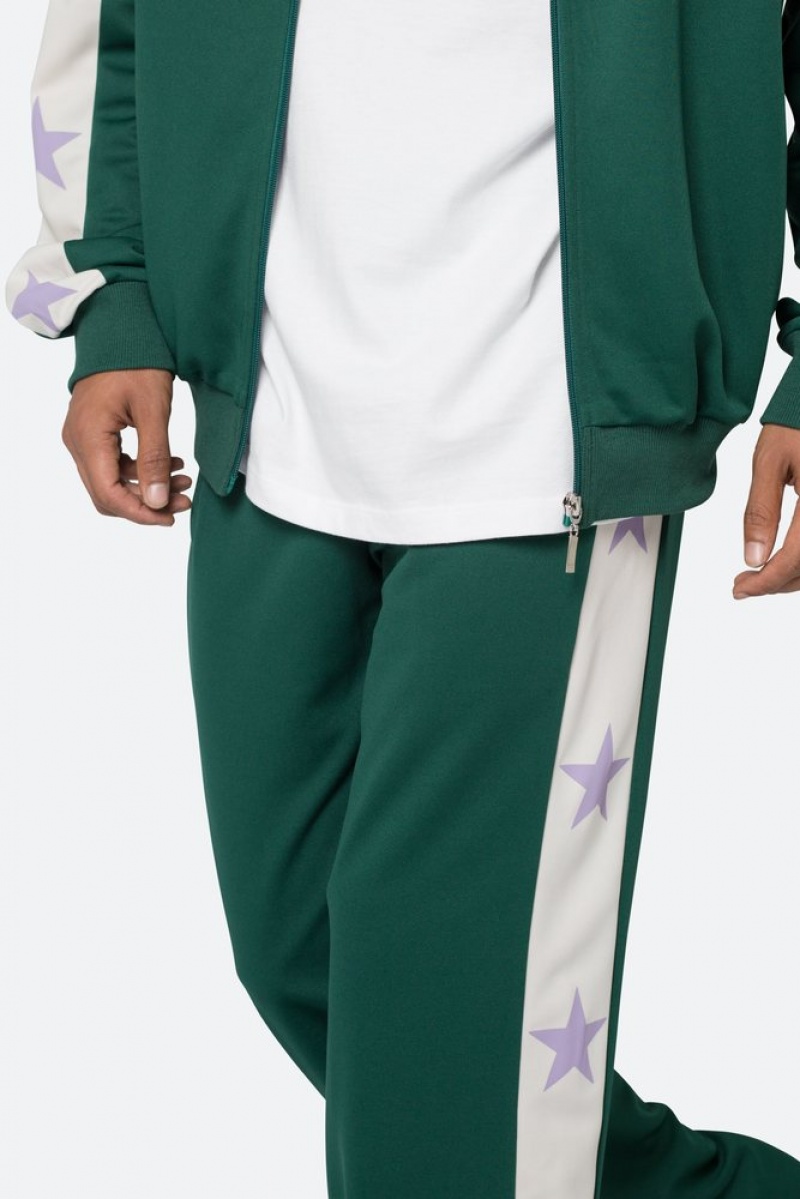 Mnml Star Stacked Track Pants Track Pants Green | VS43-C7NH