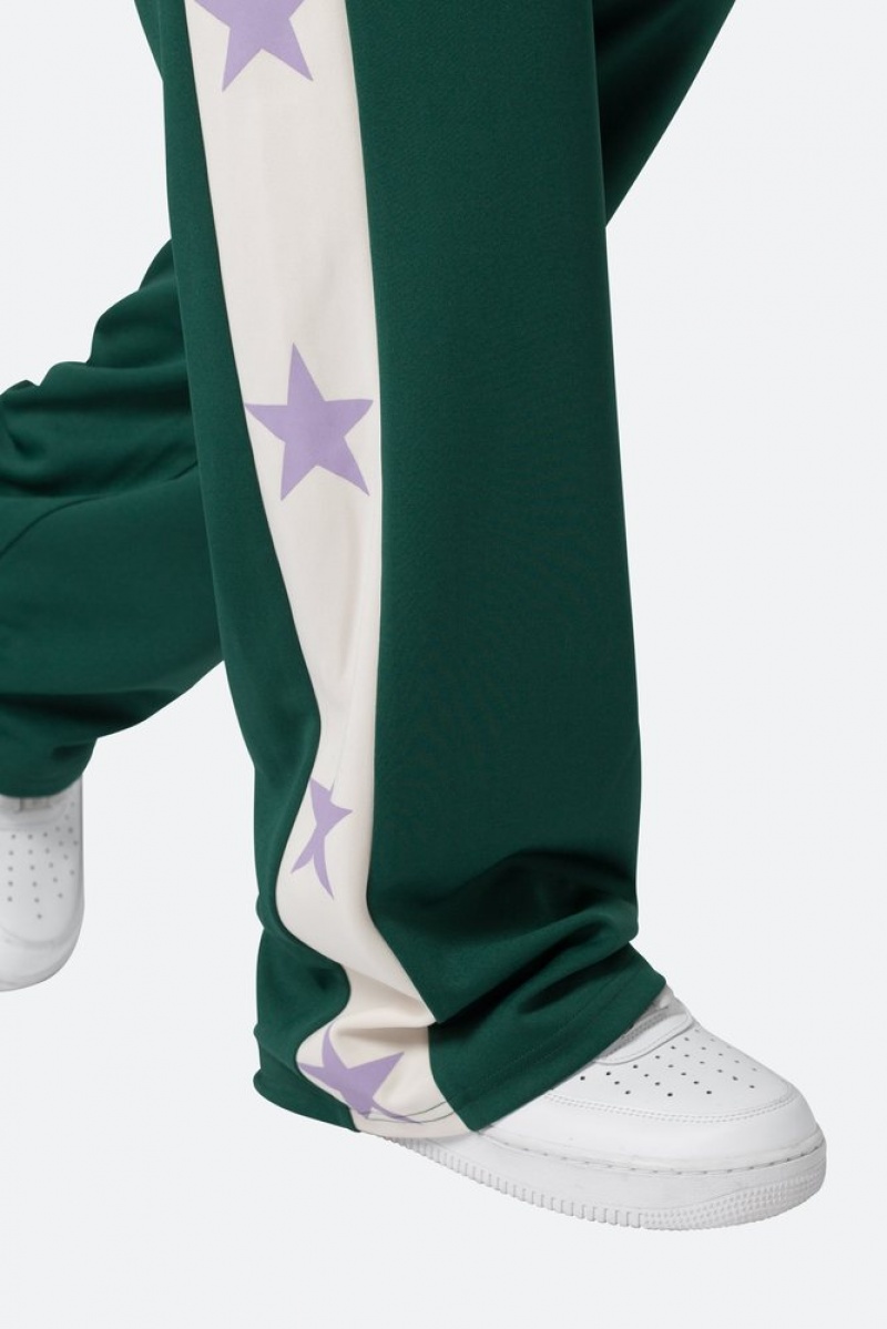 Mnml Star Stacked Track Pants Track Pants Green | VS43-C7NH