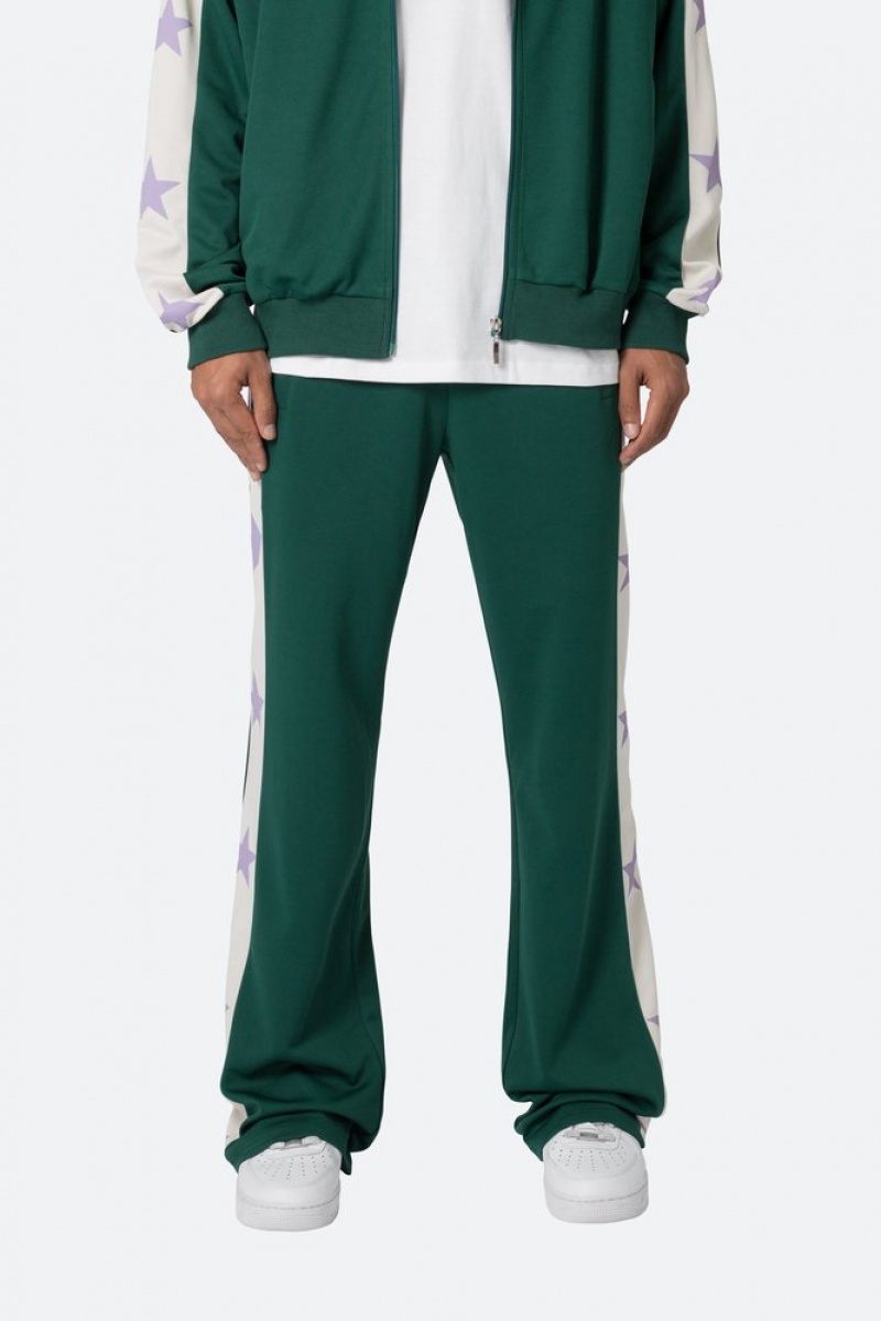 Mnml Star Stacked Track Pants Track Pants Green | VS43-C7NH