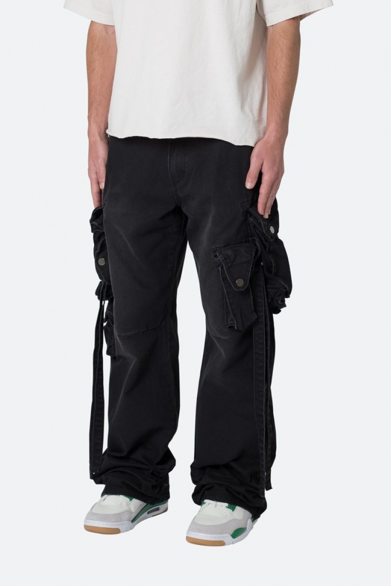 Mnml Strapped Multi Cargo Pants Cargos Black | PA12-J5XO