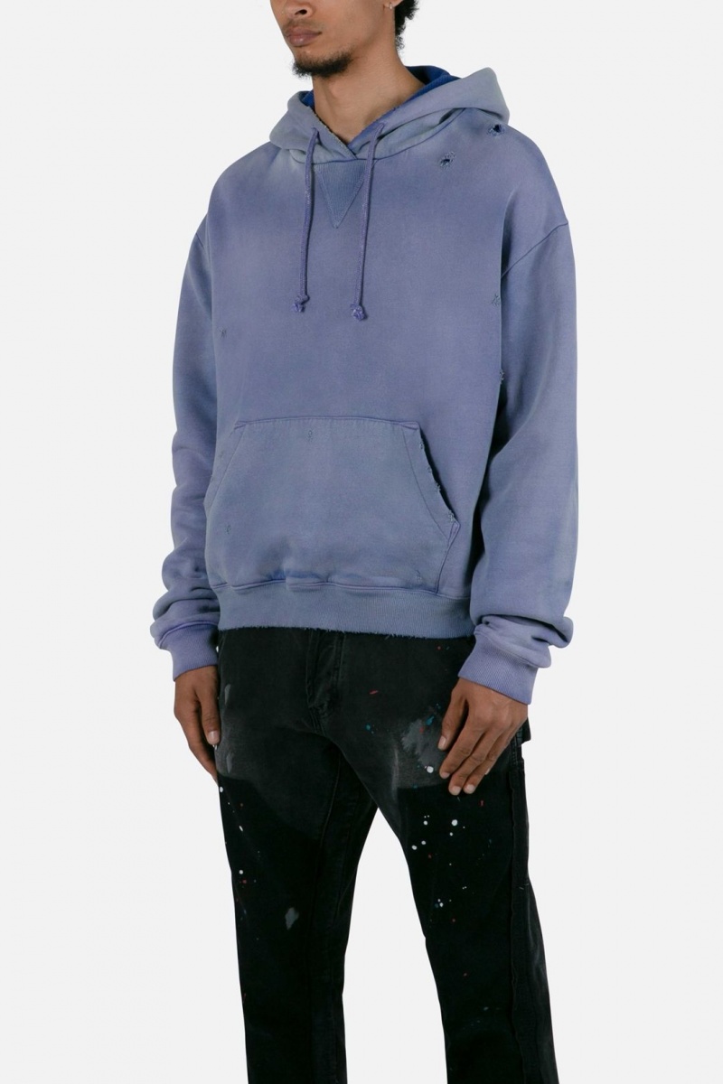 Mnml Sunbleached Hoodie Sweatshirts Purple | ZF57-C8QG