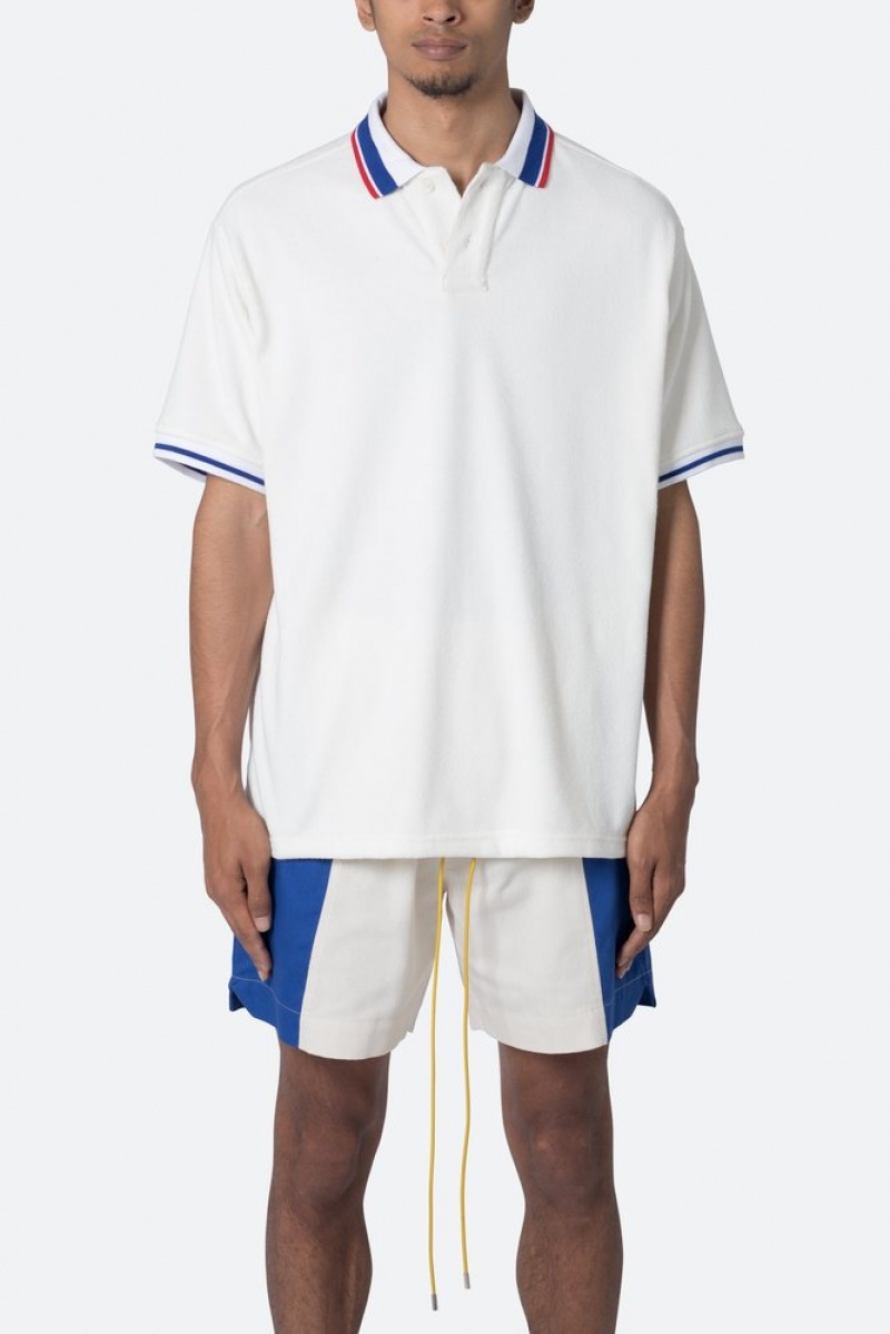 Mnml Terry Polo Shirt Shirts Off White | BF94-V3HS