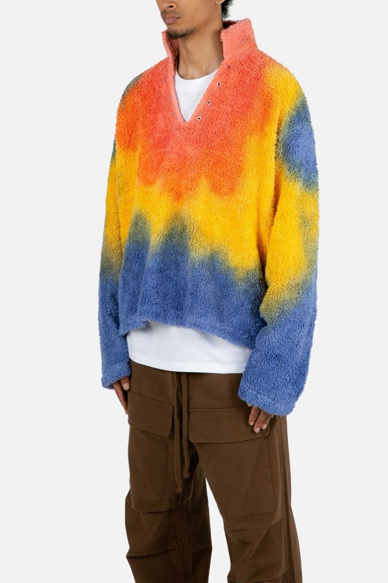 Mnml Tie Dye Sherpa Pullover Jackets Multi | CB70-J4LY