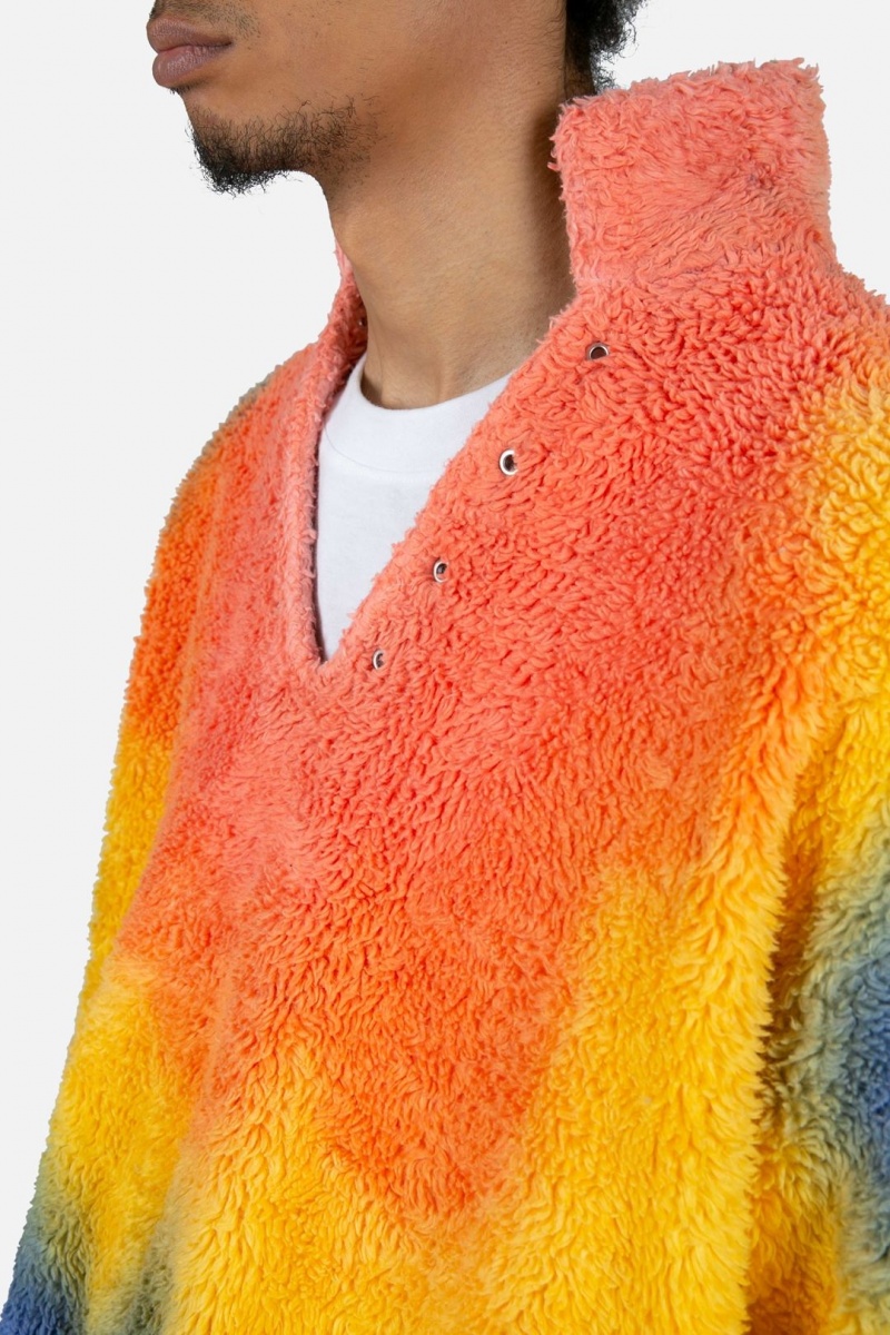 Mnml Tie Dye Sherpa Pullover Jackets Multi | CB70-J4LY