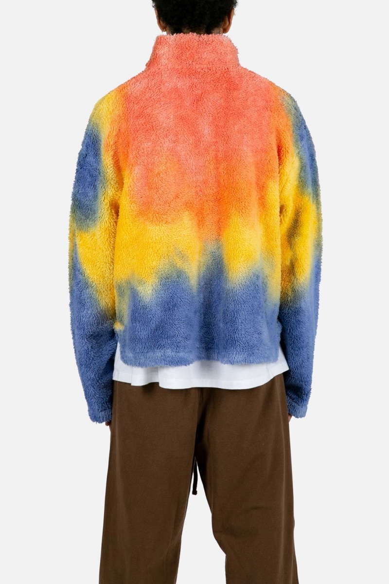 Mnml Tie Dye Sherpa Pullover Jackets Multi | CB70-J4LY