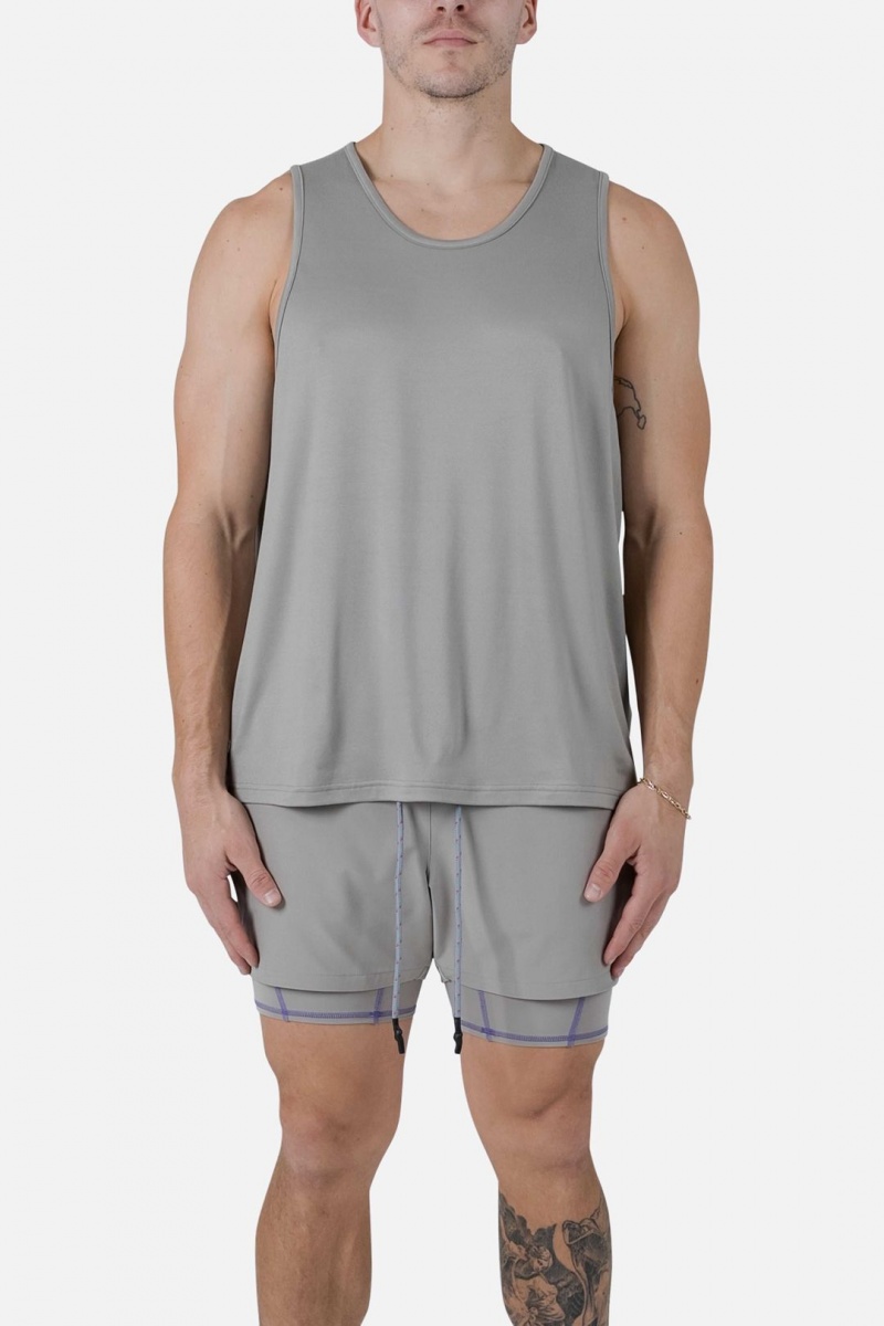 Mnml Training Tank Tanks Grey | PS15-H7AI