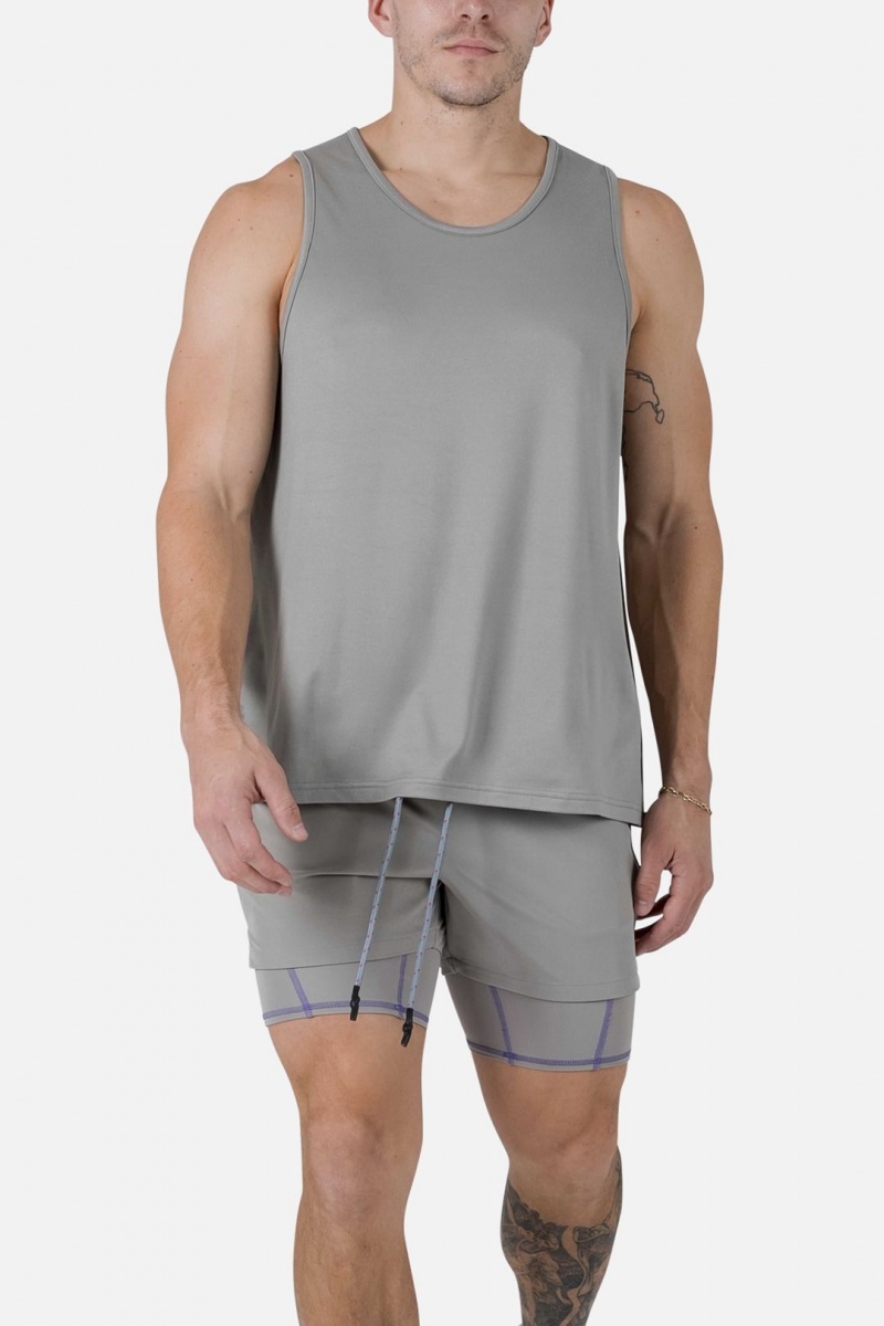 Mnml Training Tank Tanks Grey | PS15-H7AI