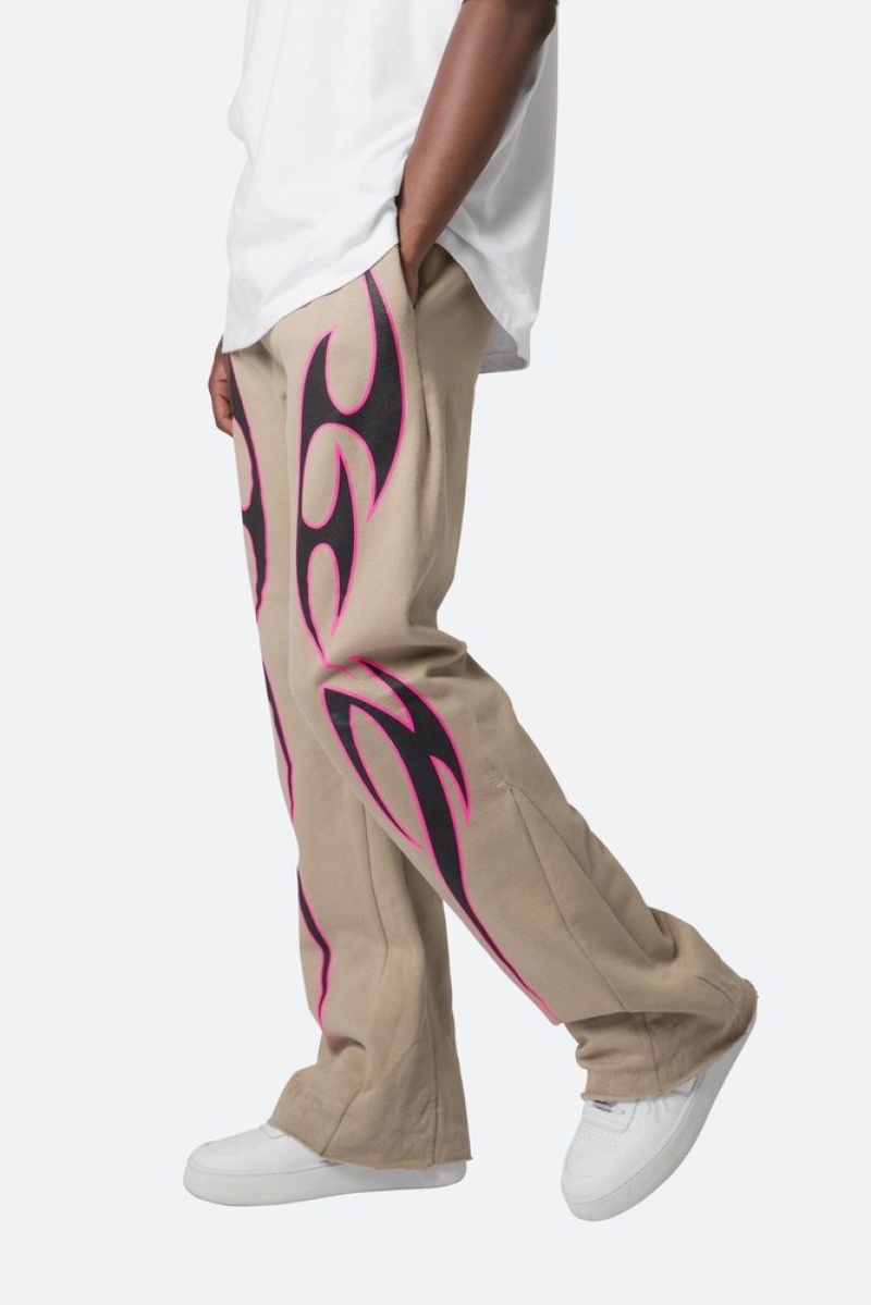 Mnml Tribal Bootcut Sweatpants Sweatpants Earth | JH61-W0XB