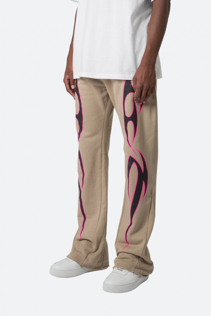 Mnml Tribal Bootcut Sweatpants Sweatpants Earth | JH61-W0XB