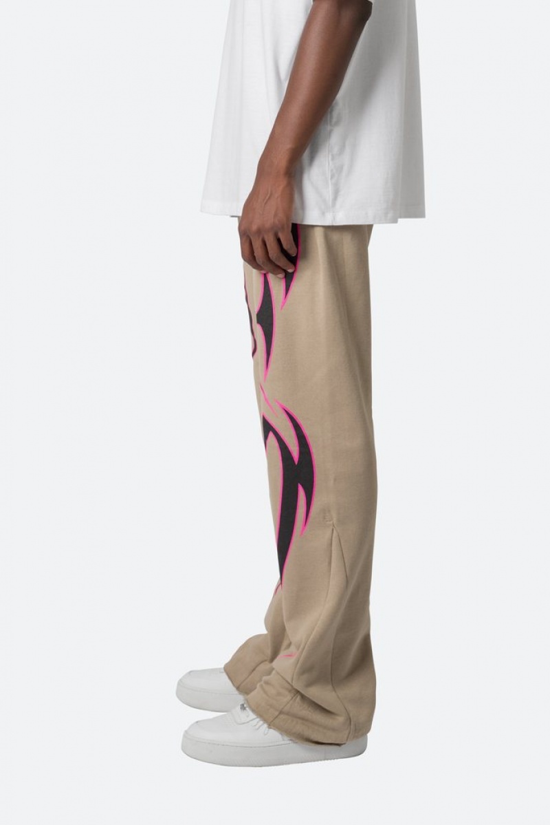 Mnml Tribal Bootcut Sweatpants Sweatpants Earth | JH61-W0XB