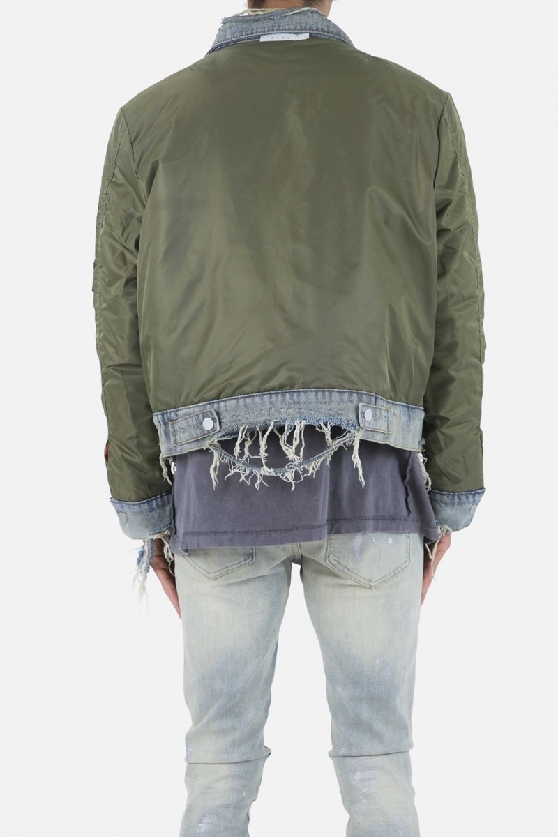 Mnml Trucker Bomber Jacket Jackets Olive | WV35-H6MK