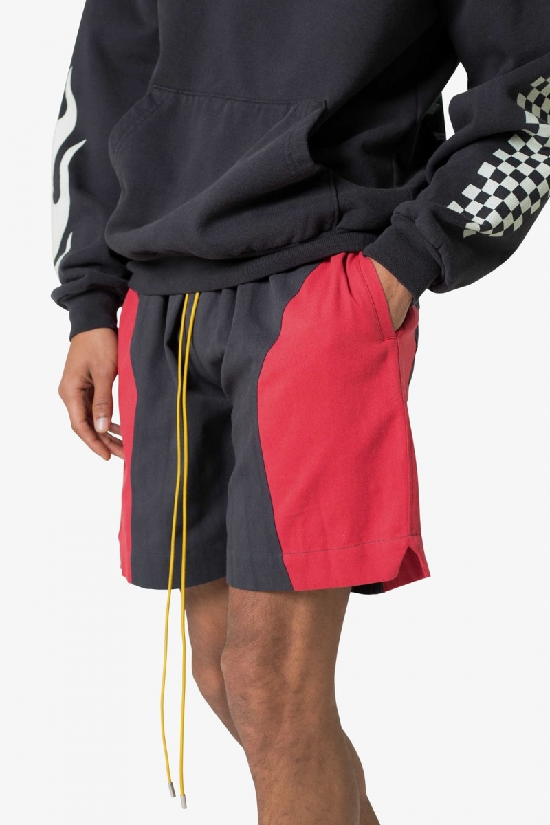 Mnml Twill Racing Shorts Shorts Black/Red | ZO24-P3KQ