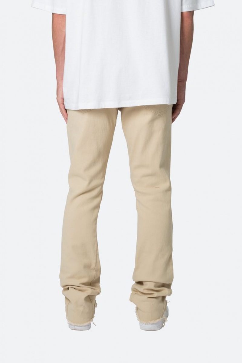 Mnml Twill Slim Stacked Pants Pants & Chinos Khaki | DX12-T7CD