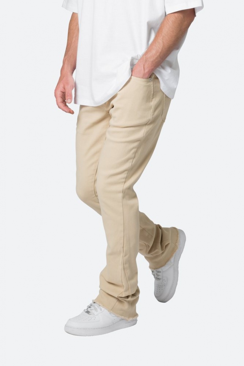 Mnml Twill Slim Stacked Pants Pants & Chinos Khaki | DX12-T7CD