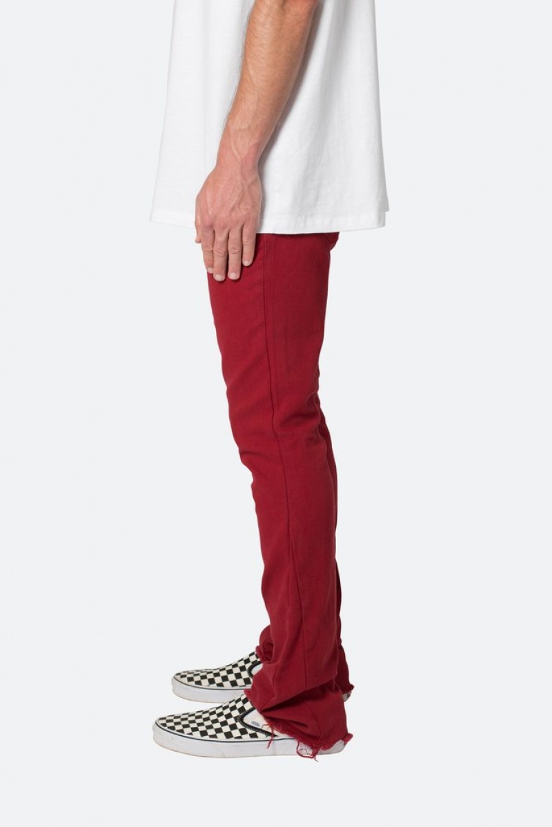 Mnml Twill Slim Stacked Pants Pants & Chinos Burgundy | OX97-E6YA