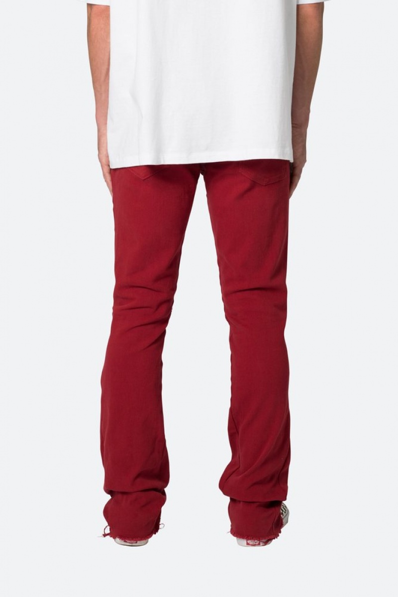 Mnml Twill Slim Stacked Pants Pants & Chinos Burgundy | OX97-E6YA