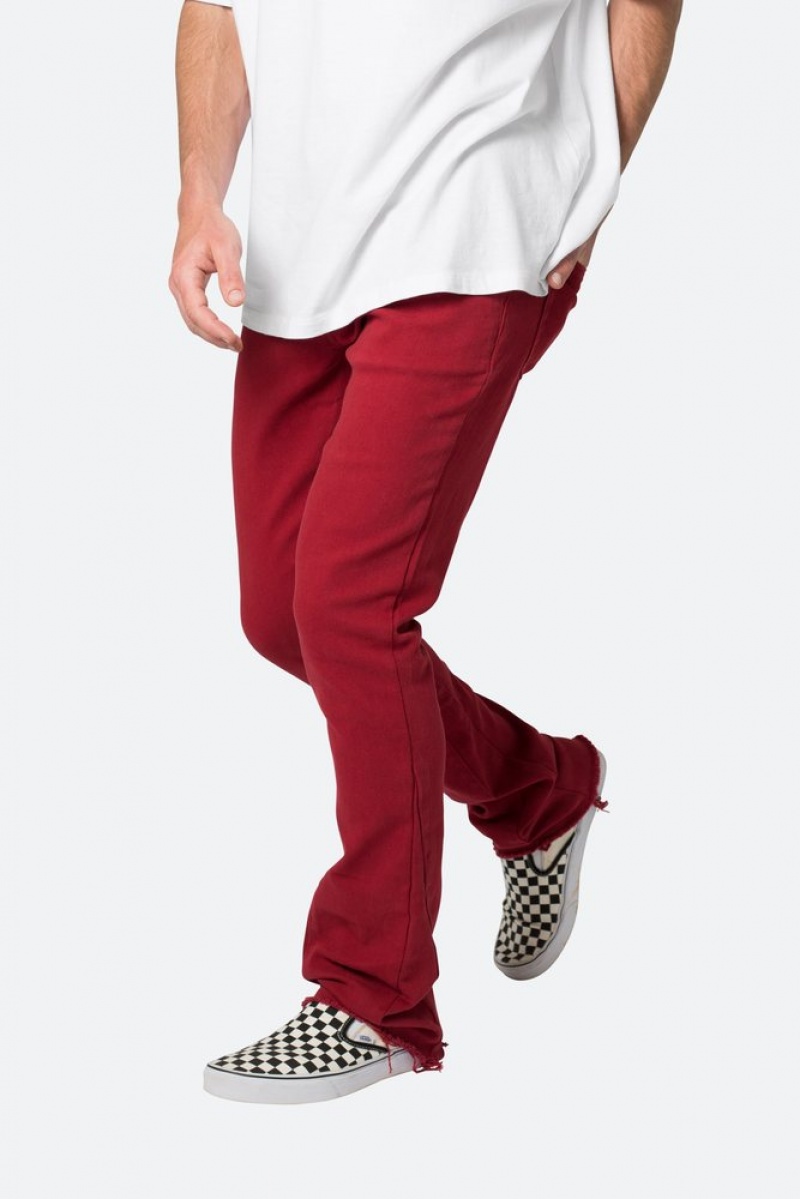 Mnml Twill Slim Stacked Pants Pants & Chinos Burgundy | OX97-E6YA