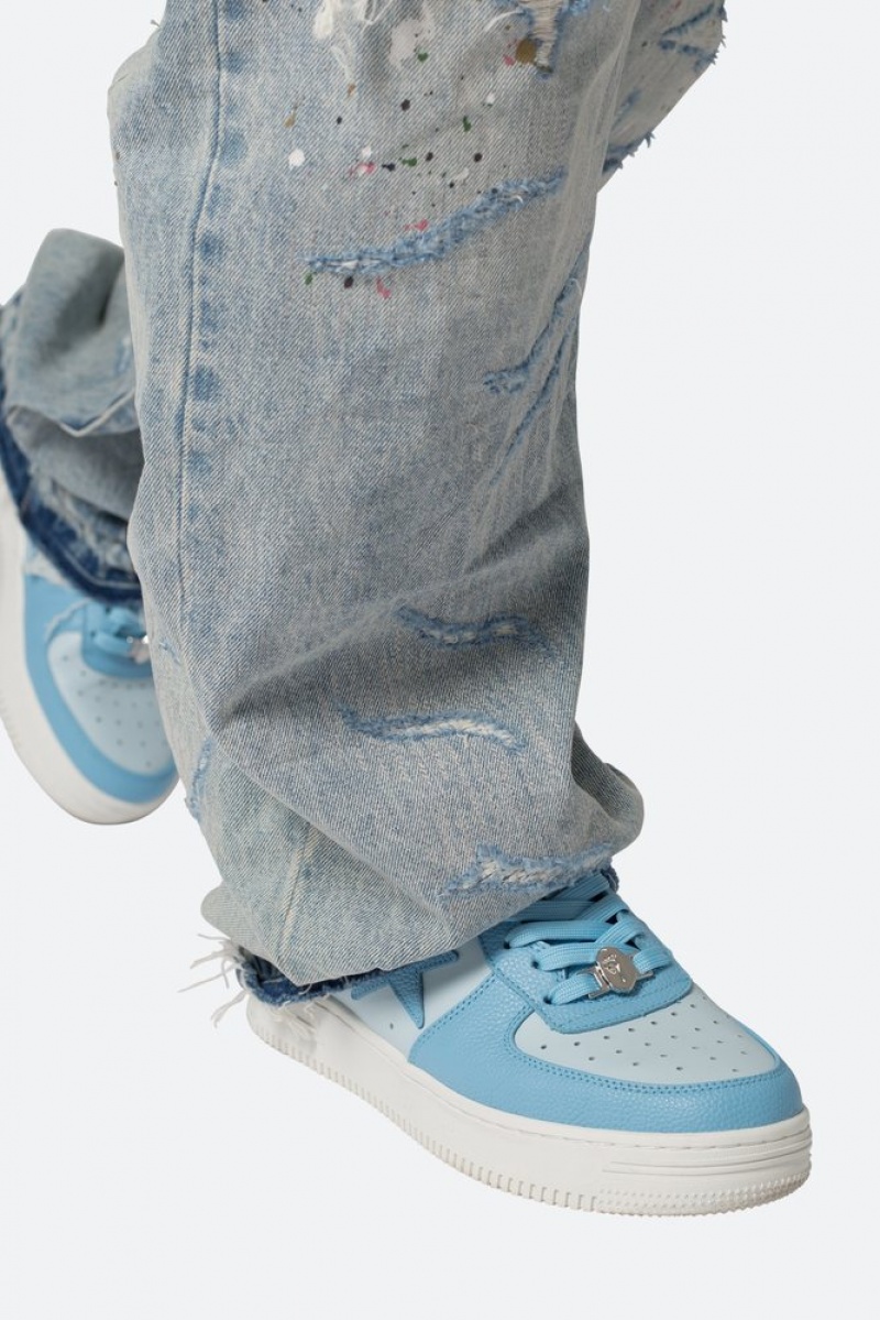 Mnml Ultra Baggy Paint Denim Baggy Denim Blue | MZ50-Q8SD