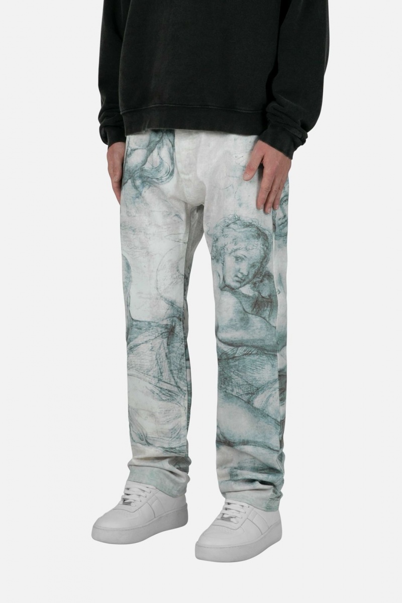 Mnml V351 Art Baggy Denim Baggy Denim Black/White | YW79-P7OL