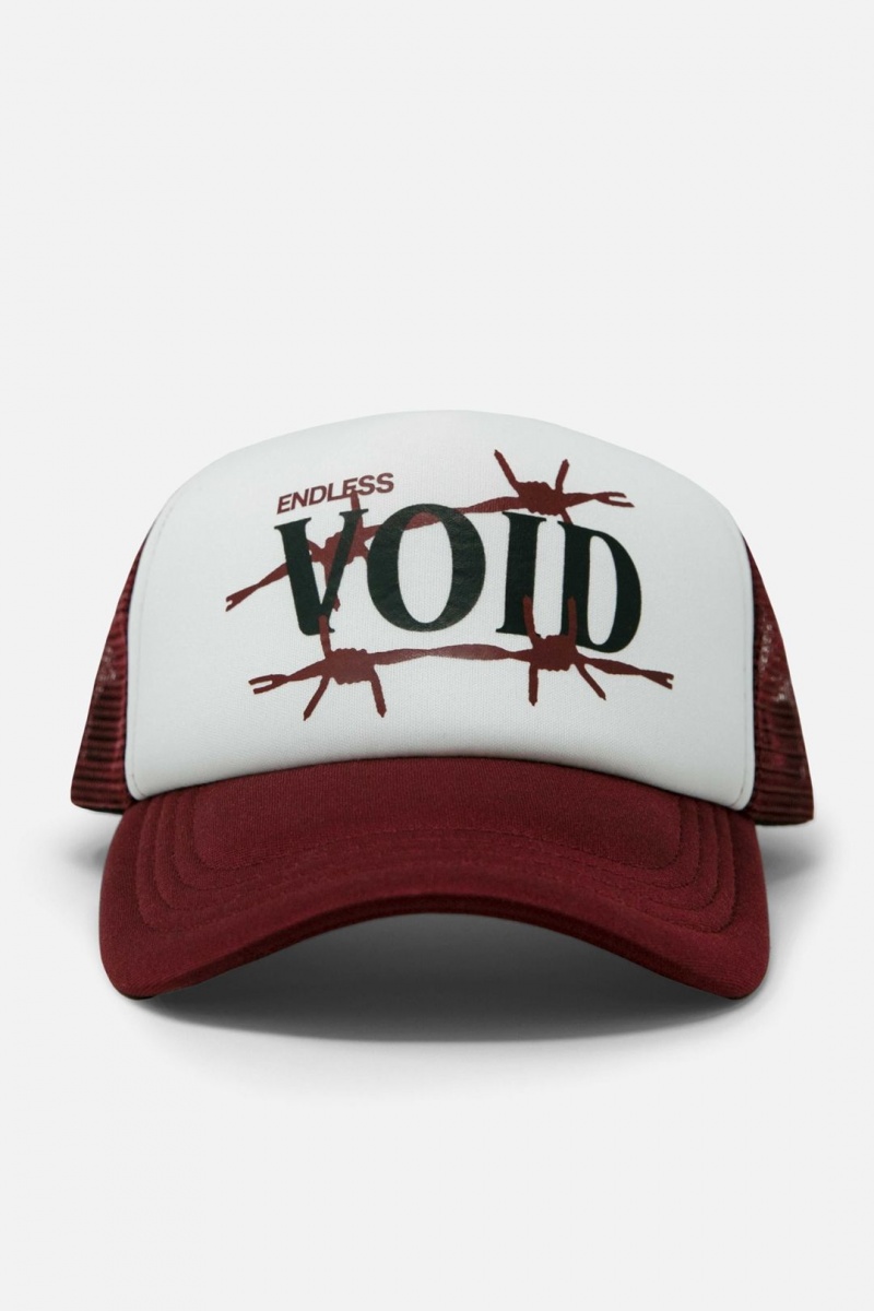 Mnml Void Trucker Cap Hats Burgundy | QD87-I4IO