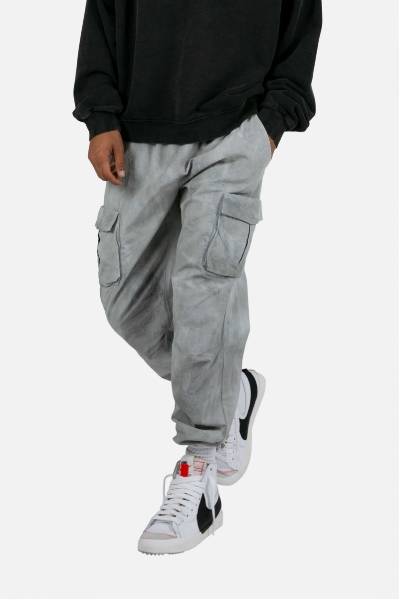 Mnml Washed Camo Cargo Pants Cargos Grey/White | BH83-X4QX