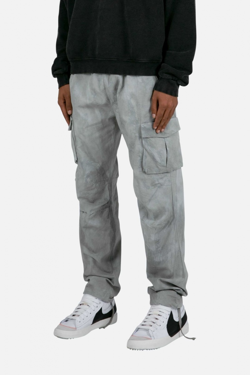 Mnml Washed Camo Cargo Pants Cargos Grey/White | BH83-X4QX