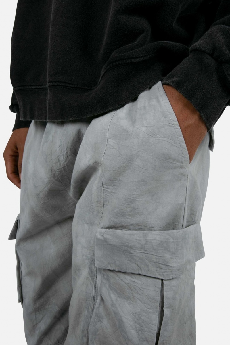 Mnml Washed Camo Cargo Pants Cargos Grey/White | BH83-X4QX