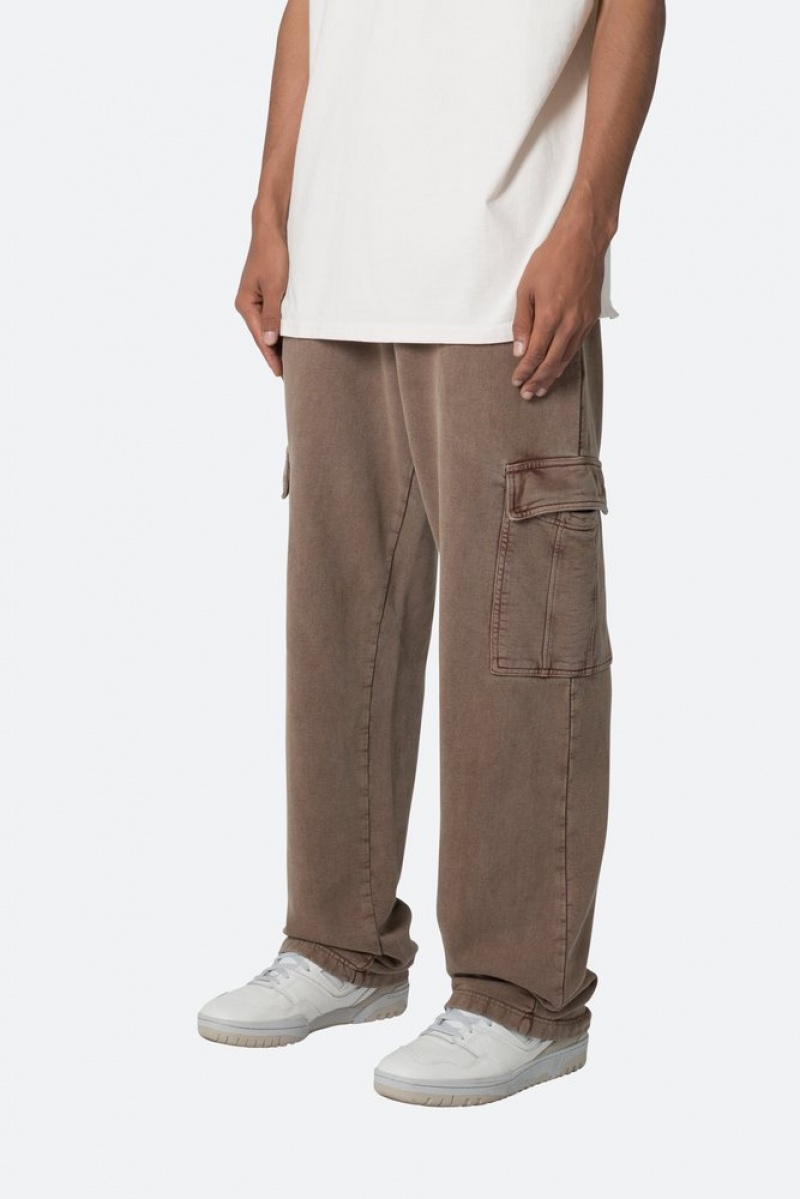 Mnml Washed Cargo Sweatpants Sweatpants BROWN | PQ62-I7CJ