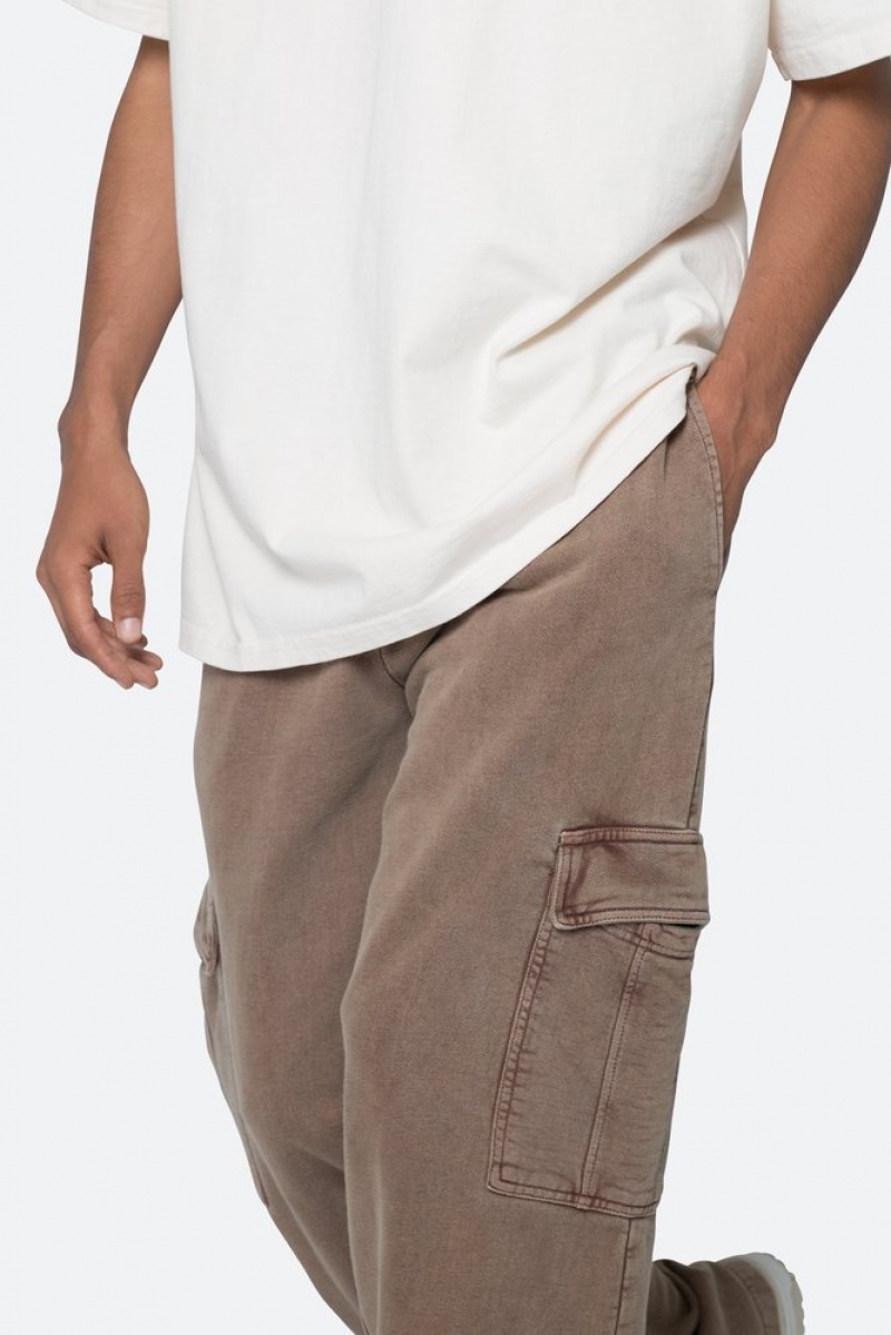 Mnml Washed Cargo Sweatpants Sweatpants BROWN | PQ62-I7CJ