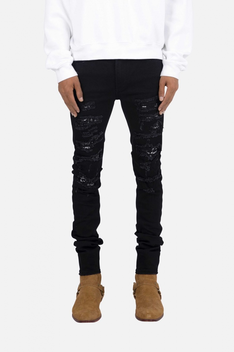 Mnml X165 Paisley Skinny Denim Skinny Denim Black/Black | NW07-K0PE