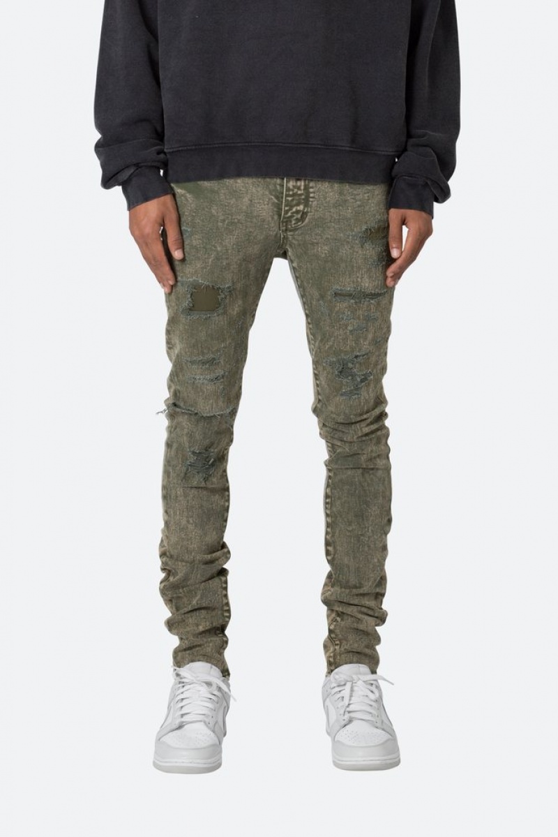 Mnml X369 Stretch Skinny Denim Skinny Denim Olive | JE47-H7UX