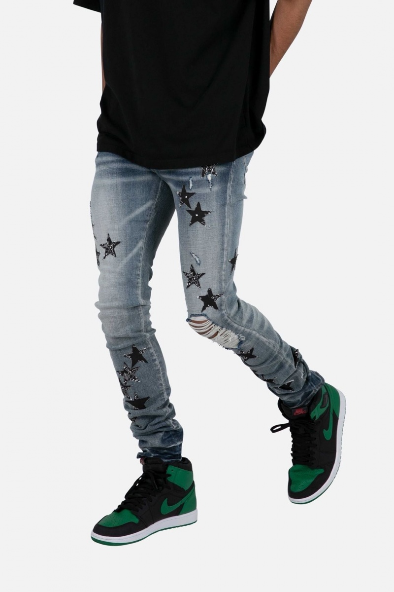 Mnml X462 Star Skinny Denim Skinny Denim Blue/Black | KB91-O1YH