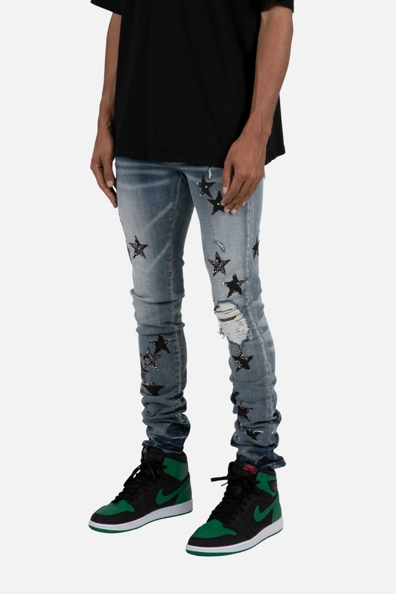 Mnml X462 Star Skinny Denim Skinny Denim Blue/Black | KB91-O1YH