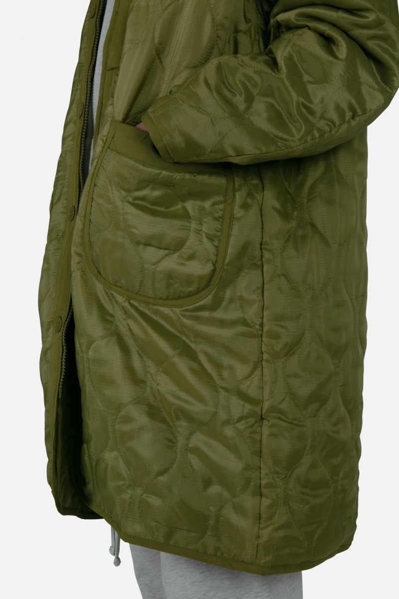 Mnml Zip Up Bomber Trench Jackets Olive | XC60-S1AX